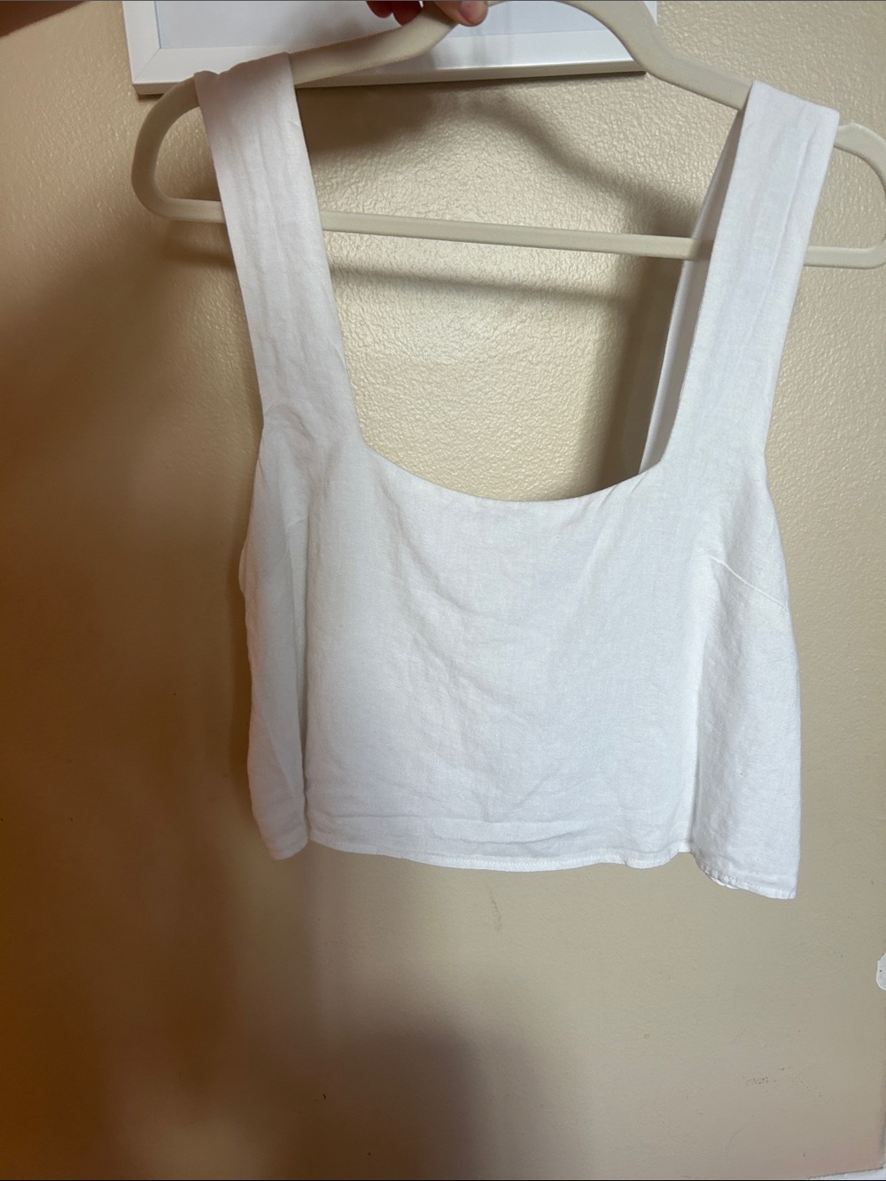 Show Me Your MuMu White Square-Neck Crop Top
